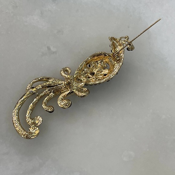 Peacock Pin Brooch Vintage - Picture 3 of 3